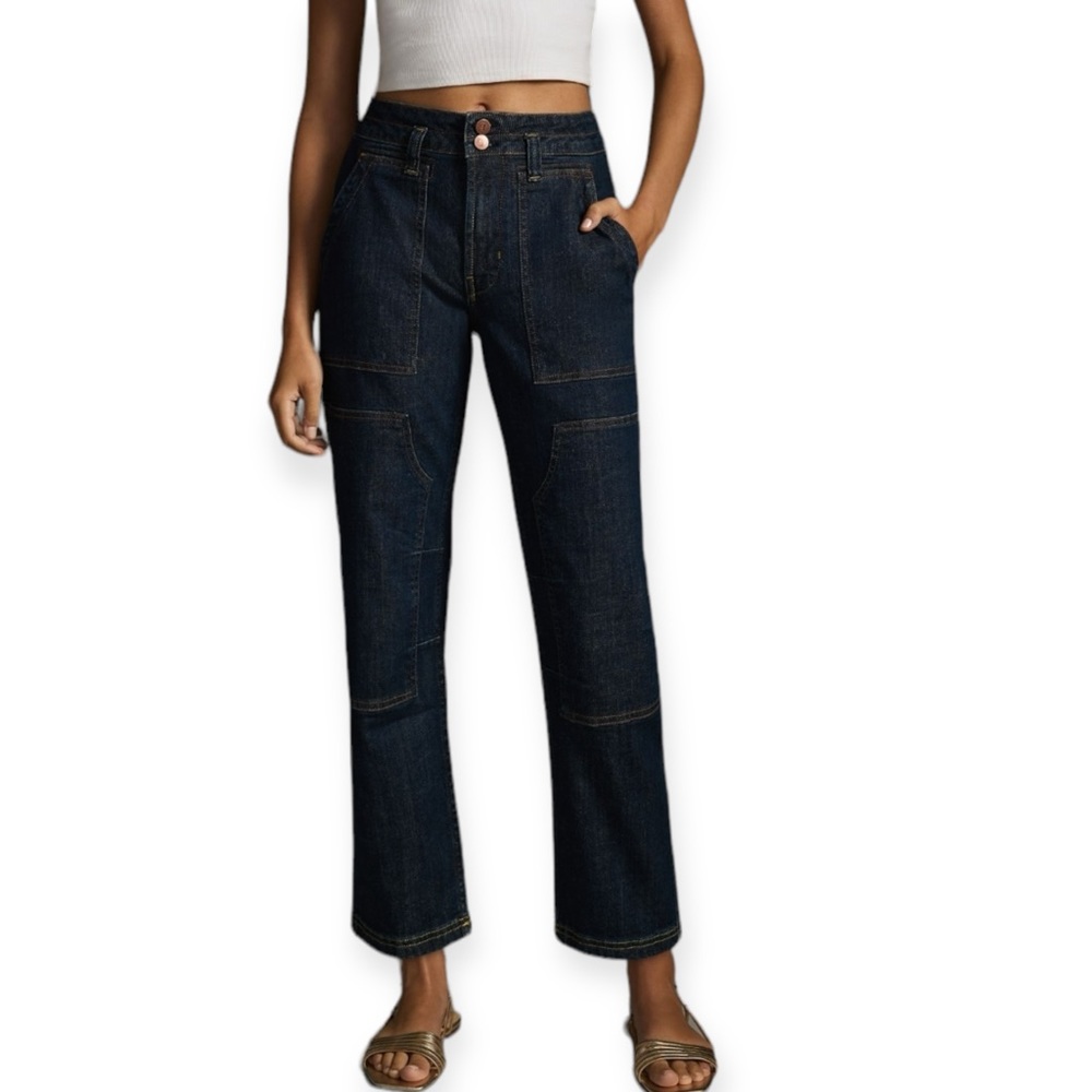 Anthropologie • The Wanderer Polished Relaxed-Leg Jeans by Pilcro NWOT